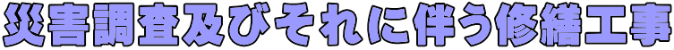 災害調査及びそれに伴う修繕工事